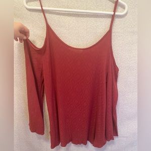 Burgundy Off The Shoulder Top!